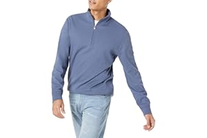 Amazon Essentials Men's Lightweight French Terry Quarter-Zip Mock Neck Sweatshirt