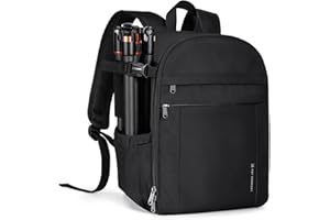 K&F CONCEPT Mochila de Cámara 13L, Ligera e Impermeable, para Fotos Profesionales, Compatible con Sony Canon Nikon, Incluye Bolsillos Frontales y Porta Trípode