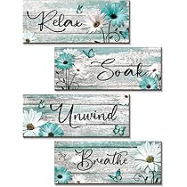 Dazzlewall Incorniciato Casa Colonica Bagno Parete Arte Decor Libellula Fiore E Bottiglie, Rustico Tela Arte della Parete per Bagno Toilette Arredamento 12x16 pollice