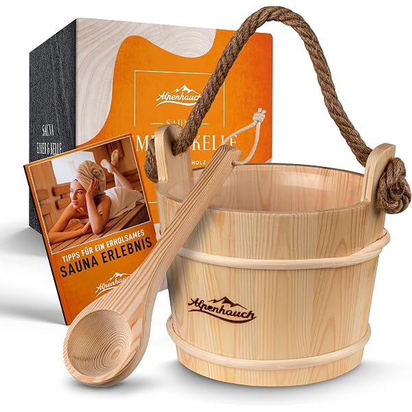 Sauna Kupferschale / Aromaschale – Edelstahl, Mit Kette & Halterung, Für ätherische Öle & Steine (2 Größen)