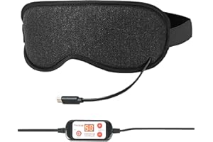 THERMRUP Maschera per occhi riscaldabile con regolazione precisa della temperatura da 40 a 50 °C, terapia rilassante a infrarossi lontani con calore umido