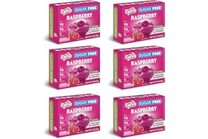 Simply delish Natural, Sugar free Raspberry Jel Dessert, 0.7 ounce, pack of 6