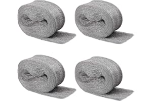 SHINEBOC 4 Rollen Stahlwolle Gegen Mäuse, 16m Wirksam für Löcher, Wand Risse, Nagerstop - Mäuseabwehr für Haus, Garage und Garten