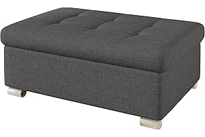 ‎MIRJAN24 Mirjan24 Hocker Niko groß Sitzhocker Polsterhocker Sitzbank Fußbank Pouf Farbauswahl (Lux 06)