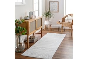 Surya Alfombra Geométrica Nice - Alfombras Salon Modernas, Comedor, Cocina, Habitación - Alfombras Abstractas Estilo Bohemio, Fácil de Cuidar - Alfombra Salon Grande 80x150cm, Alfombra Gris Claro