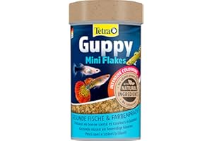 Tetra Guppy Mini Flakes karma dla ryb – zrównoważona, bogata w składniki odżywcze karma płatkowa dla gupików, puszka 100 ml