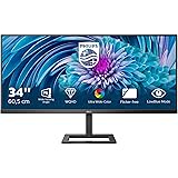 Philips 345E2AE/00 Monitor 34 Tum, 3440x1440, 21:9, 4ms, Svart