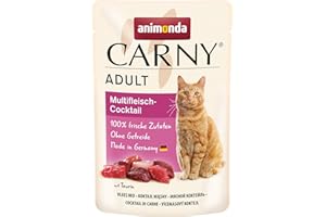 animonda Carny Adult Nourriture Humide pour Chats Adultes Sachets Frais Cocktail de Viande 12 x 85 g