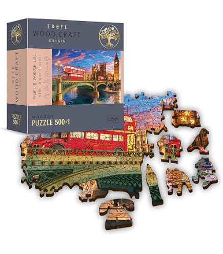 Trefl Puzzle In Legno – Farfalle Arcobaleno – 500+1 Pezzi – Forme Irregolari Con Figure Animali