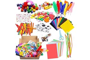 ZeYou Basteln für Weihnachten, Kinder, Bastelset für Kinder, interessante kreative Aktivität, DIY, Handarbeit, Kinder, Wollfilz, Kreativität, mit Ponpon, Farbe, Pfeifenreiniger, Scrapbooking