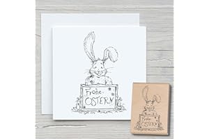 ‎NEWSTAMPS DIE STEMPELMACHER NEWSTAMPS Stempel Cäsar Motivstempel groß aus Holz & Gummi zum Karten basteln, Holzstempel, Ostern, Osterkarte, Osterhase, Scrapbook, Textilstempel, Deko, Kinder