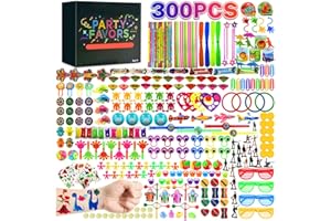 PALOTIX 300PCS Party Bag Fillers for Kids: Birthday Party Favours Toys Bulk Box Unisex - Party Prizes Gifts Party Games Goodie Bag Filler for Boys Girls - Easter School Classroom Giveaways Rewards
