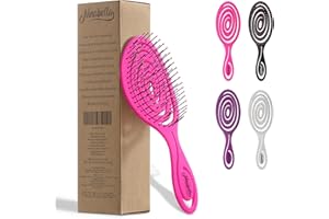 Ninabella Cepillo Pelo Antitirones - Cepillo Pelo Sin Tirones para Mujeres Hombres y Niños - Cepillo Pelo Antirotura Plástico Reciclado - Cepillo Pelo Rizado Liso Ondulado