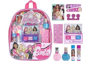 Barbie - Ensemble de Sac à Dos rempli de Maquillage Townley Girl Comprenant 12 pièces, Dont baume à lèvres, Vernis à Ongles, Lime à Ongles, nœuds pour Cheveux et Autres Accessoires, à partir de 3 Ans