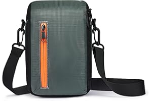 S-ZONE Wodoszczelna torba na aparat fotograficzny, odporna na wstrząsy, praktyczna, wyściełana osłona aparatu DSLR, etui na obiektyw bez lusterka, akcesoria, ciemnozielony, S, Walizka