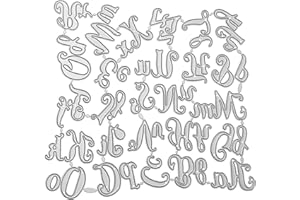 LINJINDE Fustelle Punzonatura stencil lettere grandi e piccole,Fustella in metalliche alfabeto goffratura per artigianato fai-da-te album per scrapbooking taglio carte di carta,decorazione per album embossing