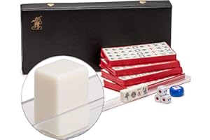 Yellow Mountain Imports Mini Jeu de Voyage Mahjong Chinois, “Little MJ” avec des tuiles Blanches très Petites [迷妳旅行中國麻將].