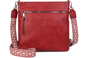Gladdon bolso bandolera de mujer, bolso de mano, casual bolso multi-compartimentos con bandolera ancha de jacquard