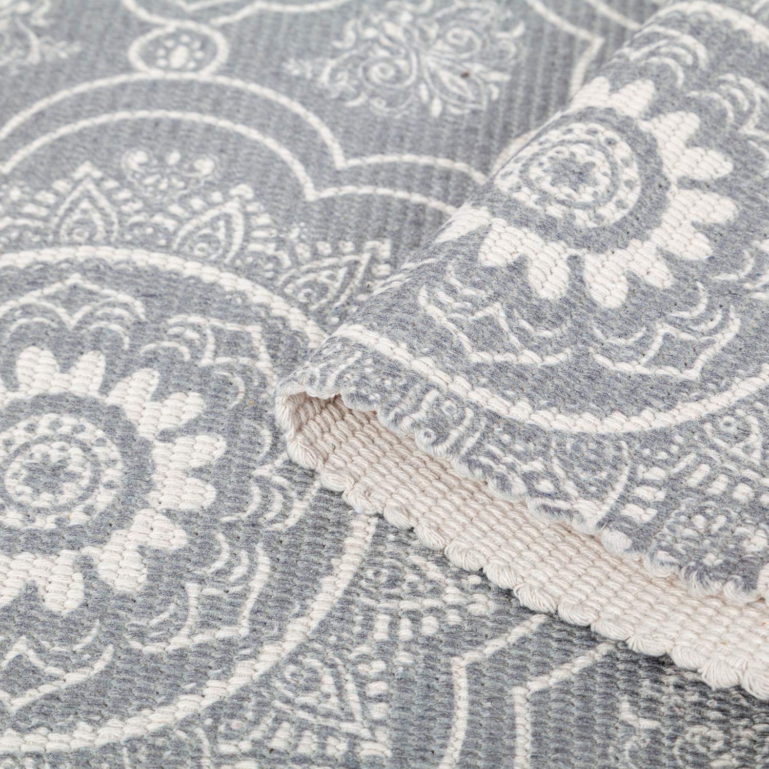 Shacos Tappeto In Cotone Con Nappetappetostuoia Stampata Lavabileideale Per Camera Da Lettocucinalavanderia 60 X 90 Cm