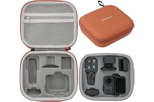 Honbobo Torba do przenoszenia DJI Osmo Nano, pokrowiec ochronny PU torba podróżna akcesoria do DJI Osmo Nano Combo, pomarańczowy