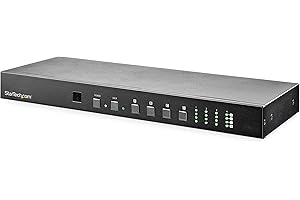 StarTech.com Switch Multiplicador de Vídeo HDMI Matriz de 4x4 con Audio y Control por Ethernet, Vídeo de 4K a 60H, Divisor HDMI 2.0 de Montaje en Rack con Mando a Distancia (VS424HD4K60)