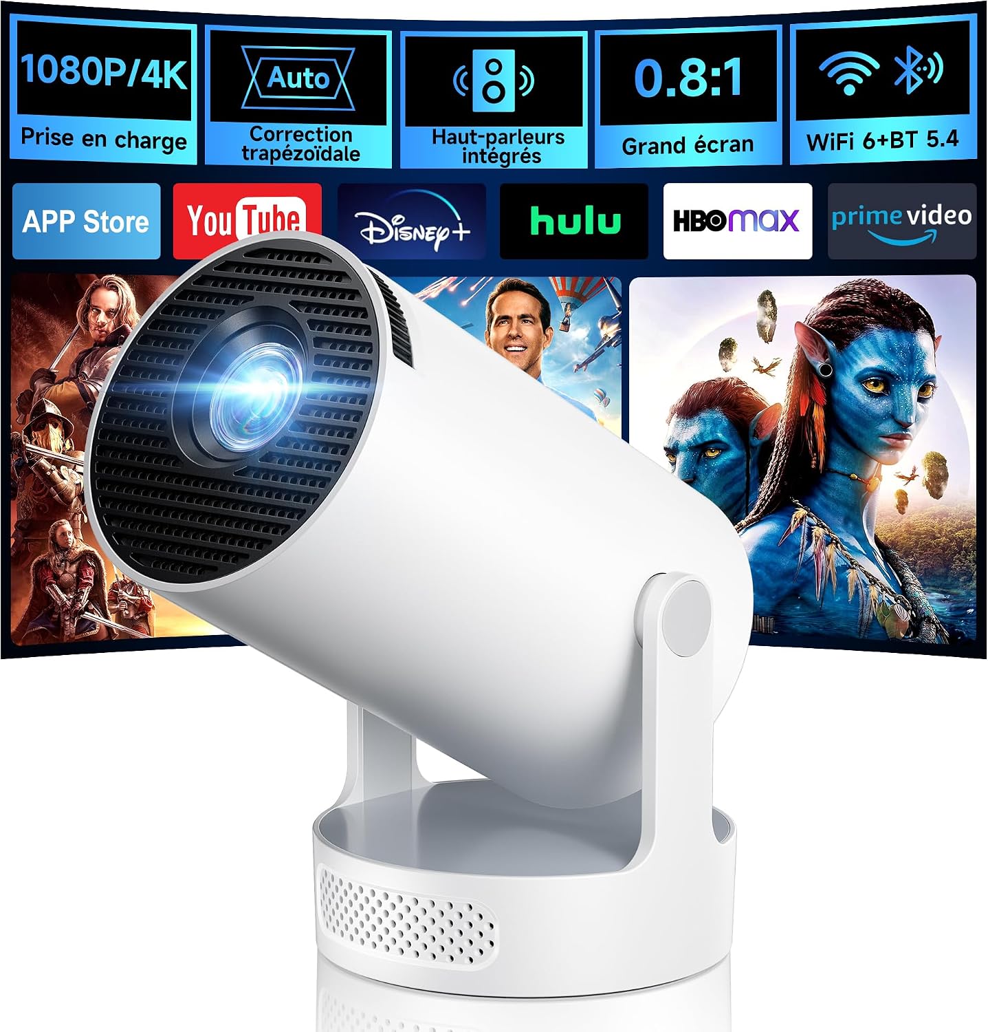Qualité de Fabrication & Durabilité : Philoent Vidéoprojecteur WiFi BT Apps intégré