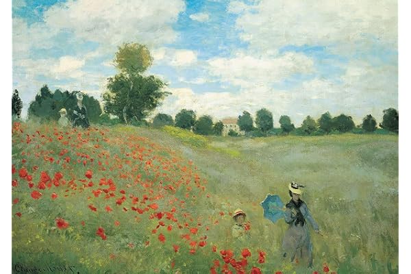 Puzzle 1000 Pièces Coquelicots à Argenteuil de Claude Monet 70x50 cm - Jeu Éducatif Challenge Toy