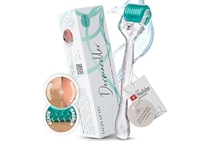 ‎FACES OF FEY FACES OF FEY Dermaroller - 192 ECHTE NADELN- professionelles Microneedling zuhause - Nadelroller für Haut Straffung & Anti Aging - Microneedlingroller 0,50mm