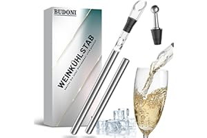 BUDONI Regalos para Hombre Enfriador de Botellas de Vino: Accesorios Vino Set Regalo Enfriador Vino Ideas de Regalos Hombre, Amigo Invisible Regalos Originales para Mujer Hombre Regalos Amantes del Vino