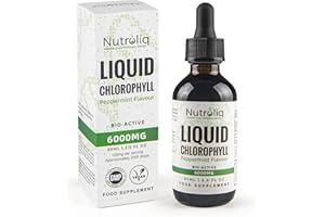 NUTROLIQ ABSORB YOUR WELLNESS BETTER Nutroliq Liquid Chlorophyll Drops for Water - Herbal Extract Promoting Healthy Weight Management, Immune System - Energy & Cleansing Support - Non-GMO, Zero Sugar - 60ml, Natural Peppermint Flavor