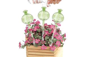 YOWMINA 3 Pièces Distributeur Eau Plante, Boule Arrosage Plante, Arrosage Plante Vacances, Arrosage Automatique Interieur, Automatique Bulbes d'Arrosage Goutte Bulbes, Goutte a Goutte Plante