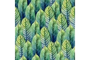 ReWallpaper Carta da Parati Foglie Tropicali Carta da Parati Jungle Tropicale Carta Parati Autoadesiva Muro Camera da Letto 44.5CM×3M Carta Adesiva Bambini Rotolo Giungla Fantasie Pellicola Adesiva