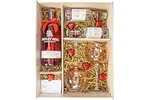 SPARKLEWARE Whitley Neill 70cl Gin Gift Set With Matching Glassware, Tonics, Chocolates and Gift Box - Congratulations Or Thank You Gift - Personalised Gift Card Message (Raspberry)