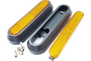Vestigia® - Lot de 2 enjoliveurs de Roue arrière et réflecteur en Plastique pour Trottinette électrique Xiaomi M365 1S Essential Pro2 – Pièces de Rechange pour Trottinette électrique