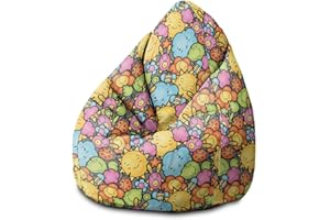 ‎DREAMROOTS DreamRoots Sitzsack für Kinder mit Füllung - Bodenkissen und Bean Bag 70 x 70 x 105 cm - Bubibag für Kinderzimmer - Sitzkissen Boden
