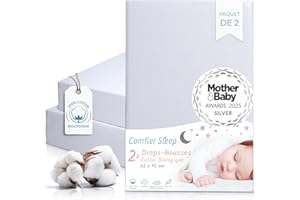 COMFIER SLEEP Draps pour Lits Bébé 95x65 – 100% Coton Bio – Lot de 2 Draps Cododo Ultra Doux – Gris Drap Housse Nacelle Confortable et Respirant