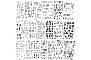 Qpout 20Pack Letter and Number Stencils, Reusable Alphabet Stencils Journal Supplies Templates for Kids Drawing/Scrapbooking/Card/Wall/Notebook/Birthday Party Favor Crafts/Gift Decoration