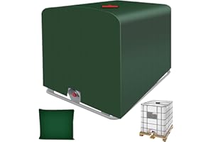 MaxAwe IBC Tank Abdeckung 1000L, 420D Abdeckplane für Wassertank, 120x100x116 cm wasserdichte Abdeckplane Schutzhülle Grün IBC Container Cover, für IBC Tank Behälter Regentonne