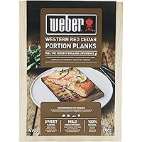 Weber 17832 Räucherbretter aus Zedernholz 11x15 cm, 4 Stück, Räuchern, Aroma, Grillen
