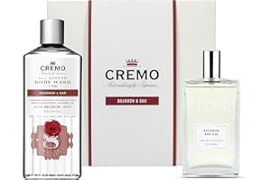 CREMO - Bourbon & Oak Gift Set for Men - Eau de toilette 100ml and Body Wash 473ml - Spicy fragrance