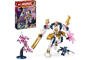 LEGO NINJAGO Meca Elemental Tecno de Sora, Juego de Batalla con Figura de Acción Articulada, Juguete Personalizado con 2 Minifiguras, Regalo del Universo Ninja para Niños y Niñas de 7 Años o Más 71807