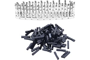 Pzsmocn 100 Sets per Dupont 2,54 mm Passo 1 Pin Femmina Adattatore Connettore Cavo Accessori. 200 Pezzi 2,54 mm Pitch 1 Pin Adattatore Femmina Terminale Presa a Conchiglia, Kit Pin a Crimpare.