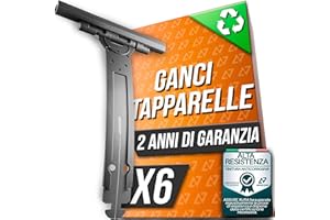 ASSURE AURA Pack 6 Ganci Tapparella in Plastica Resistente con Rinforzo in Acciaio Zincato – Ricambi per Tapparelle Avvolgibili Manuali in PVC o Alluminio – Facili da Montare – Elevata compatibilità (6)