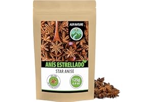 Alpi Nature Anis Estrellado Entero 125g, Vainas de Anís Estrellado para Cocinar y Vino Caliente
