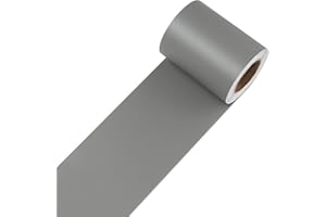 Decotalk Bordure de Papier Peint Frise Murale Adhesive Gris 7.6X600cm Frise Murale Autocollante Papier Peint Salle de Bain Décoration Rouleau Vinyle Adhesif Idéal Pour Relooking Mur Cadre Du Miroir