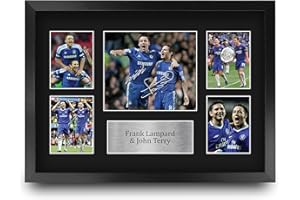 HWC Trading FR A3 Lampard & Terry Printed Memorabilia Signed Autograph Photograph Display for Football Fans and Supporters - A3 Framed