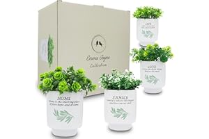 Emma Jayne Collection® | Set of 4 Fake Plants in Ceramic Pots | Breathe Life into any corner of your home with these Decorative Accessories | Maintenance Free | Quality Materials | UK Brand
