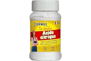 STARWAX THE FABULOUS - Acide Citrique - 400g - Détartre les Appareils Ménagers - Enlève le Calcaire - Fait Briller la Salle de Bains - 100% d'Origine Naturelle - Fabriqué en France