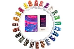 KIDSNADO VITARIE Premium mica Pigment (24 Farben, 10 g / 0,35 Unzen pro Schüttelglas) ultimative Huge Pigment-Puder-Set metallic-Effekt für die epoxy-Harz-farbpigment - Seife - Kerze - Nagellack