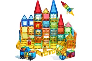 Magblock Set med 100 st Magnetiska klossar för barn, magnetiska plattor, magnetisk byggsats, pedagogiska leksaker, gåva till